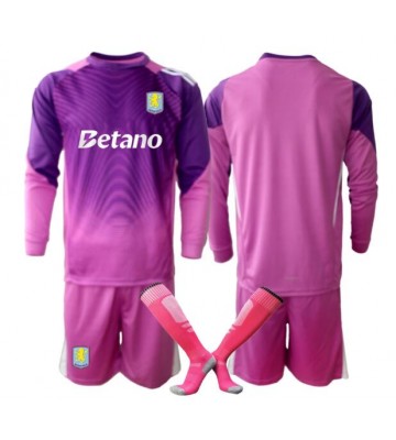 Aston Villa Målmand Tredjetrøje Børn 2025-26 Langærmet (+ Korte bukser)